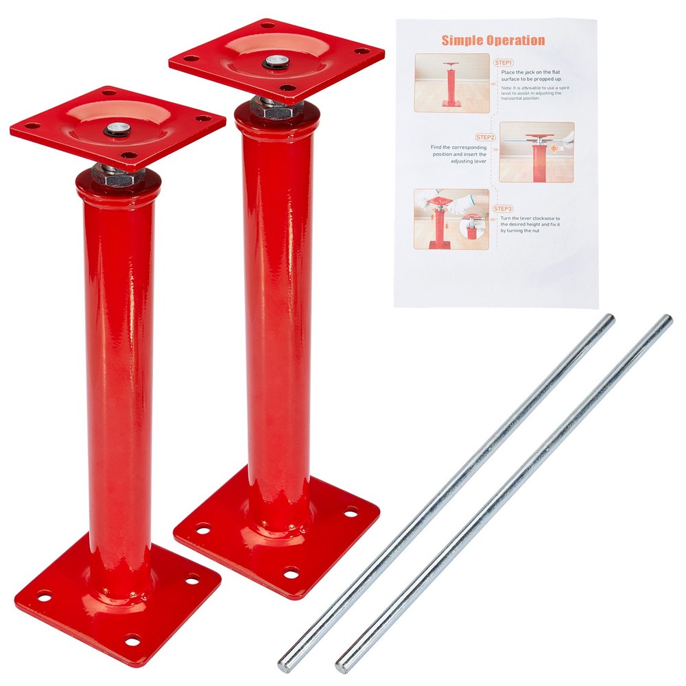 2Pcs House Jacks for Leveling Crawlspace 16" -21" Adjustable for Cellar Ceiling