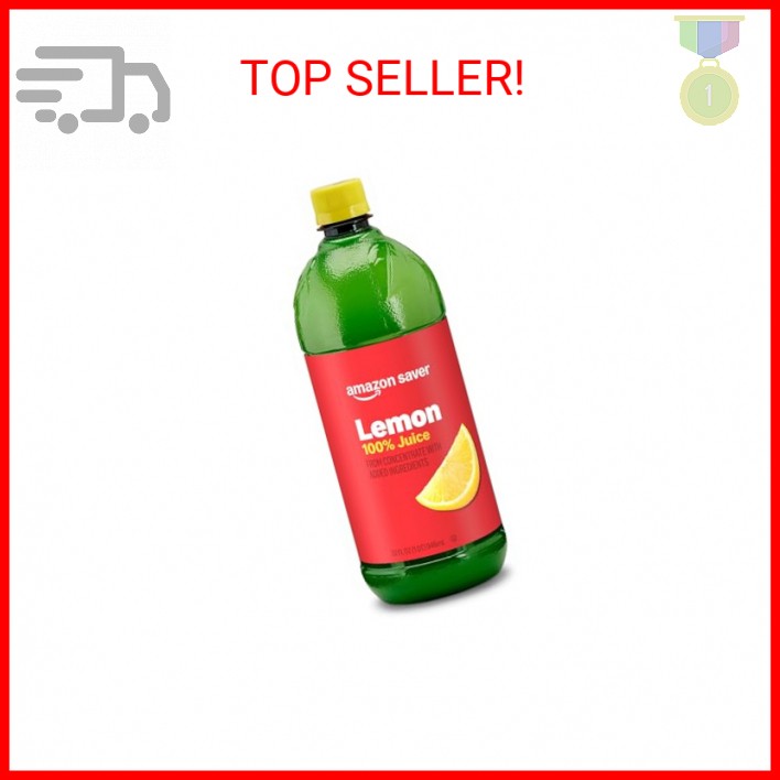 Amazon Saver, Lemon Juice, 100% Juice, 32 Fl Oz