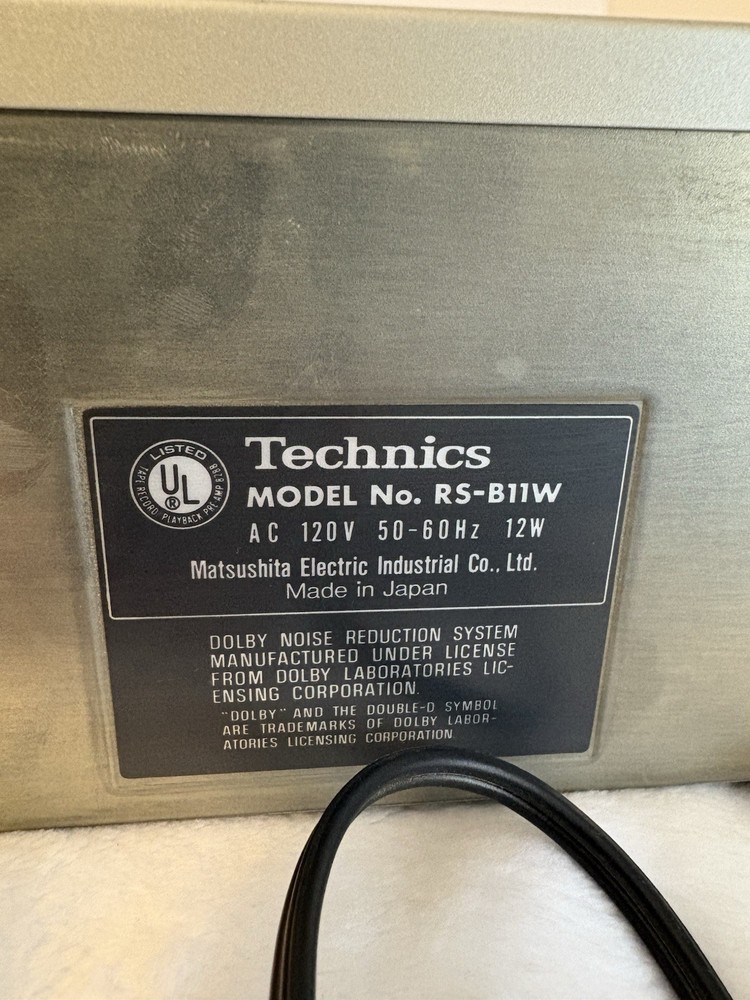 Technics Stereo Double Cassette Deck Model RS-B11-W Tested, Fully Functional