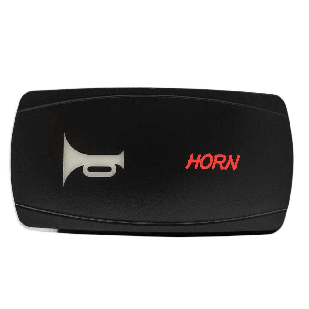 RED Dual Back-lit Rocker Switch Laser Etched 20A HORN Horizontal