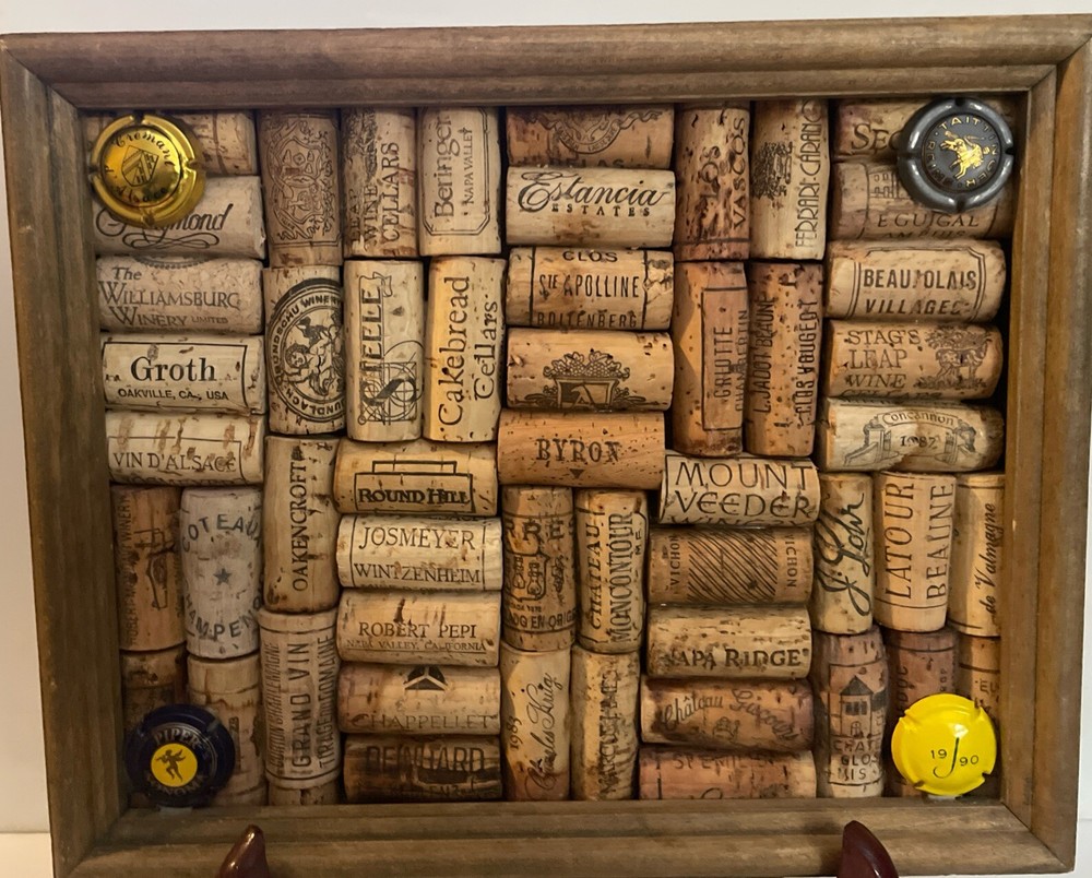 Framed Assorted Wine Corks 9x10.50”