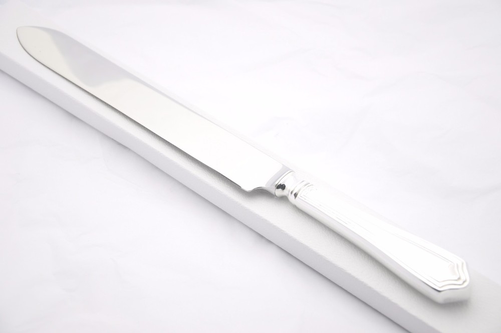 Chester Pattern Silver Plated Wedding Cake Knife Gift Boxed Sheffield England