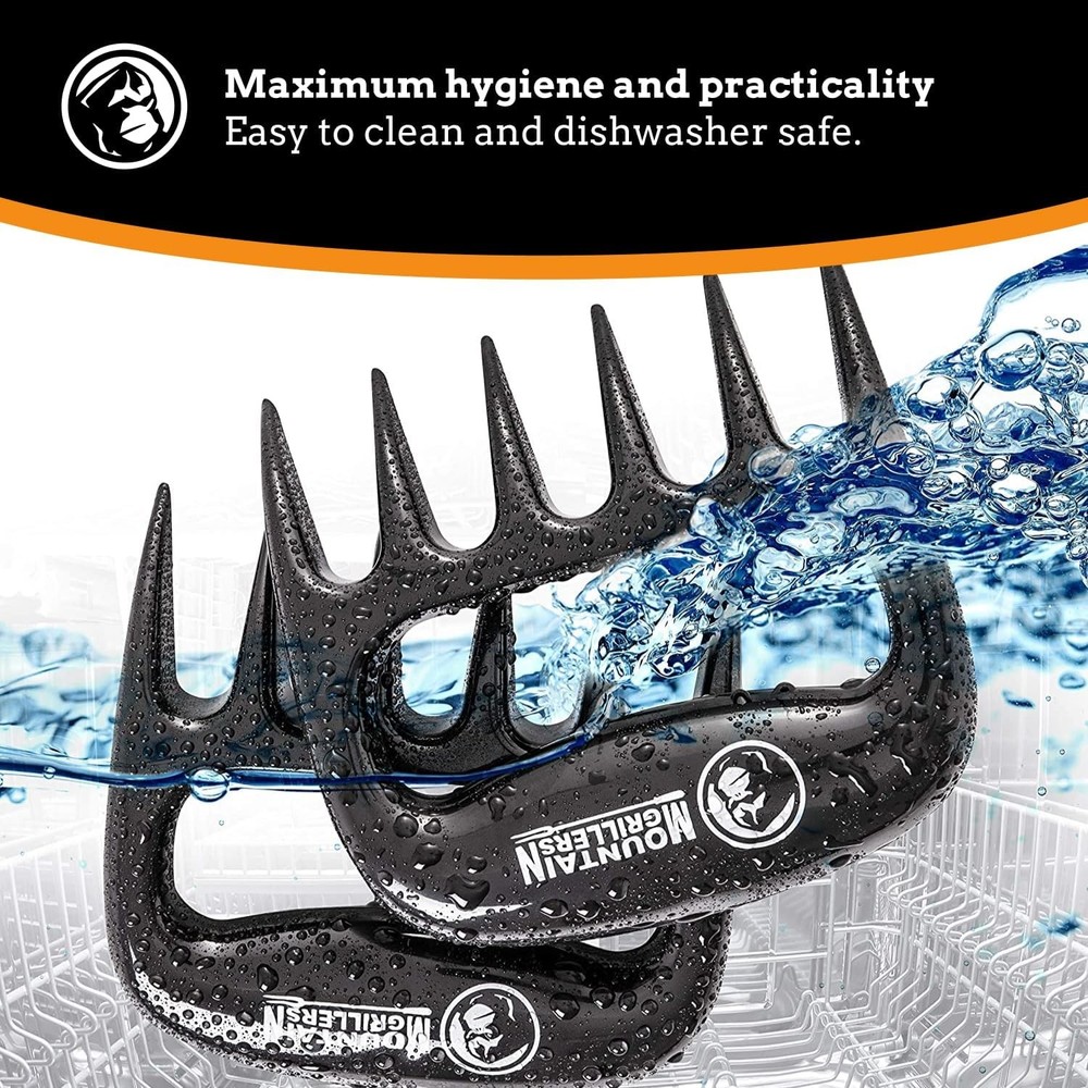 Mountain Grillers Meat Claws - Pulled Pork Shredder Tools for BBQ - Black