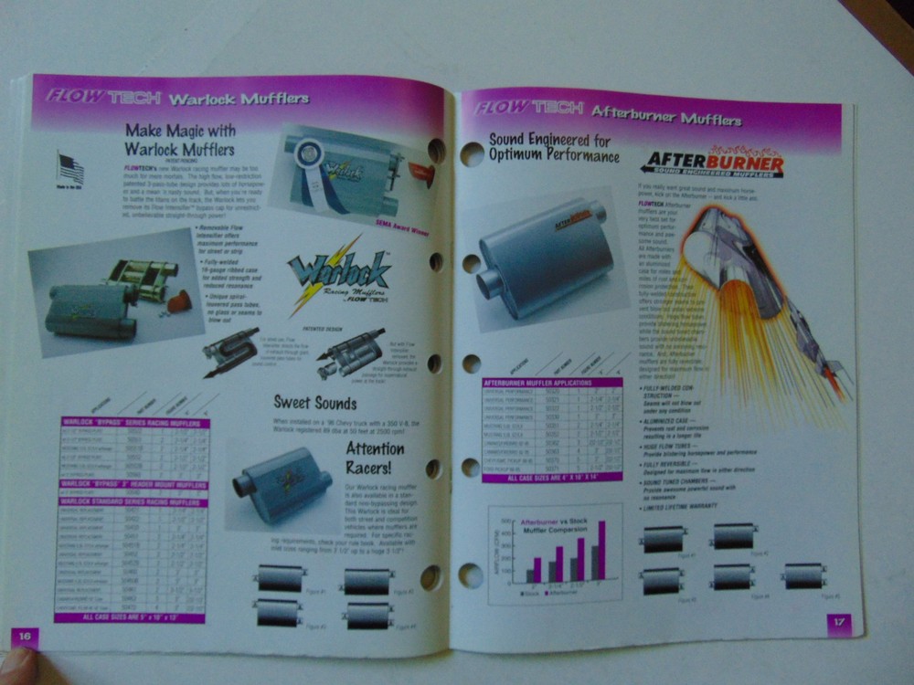 Vintage Original 1997/1998 Flowtech Performance Exhaust Application Catalog
