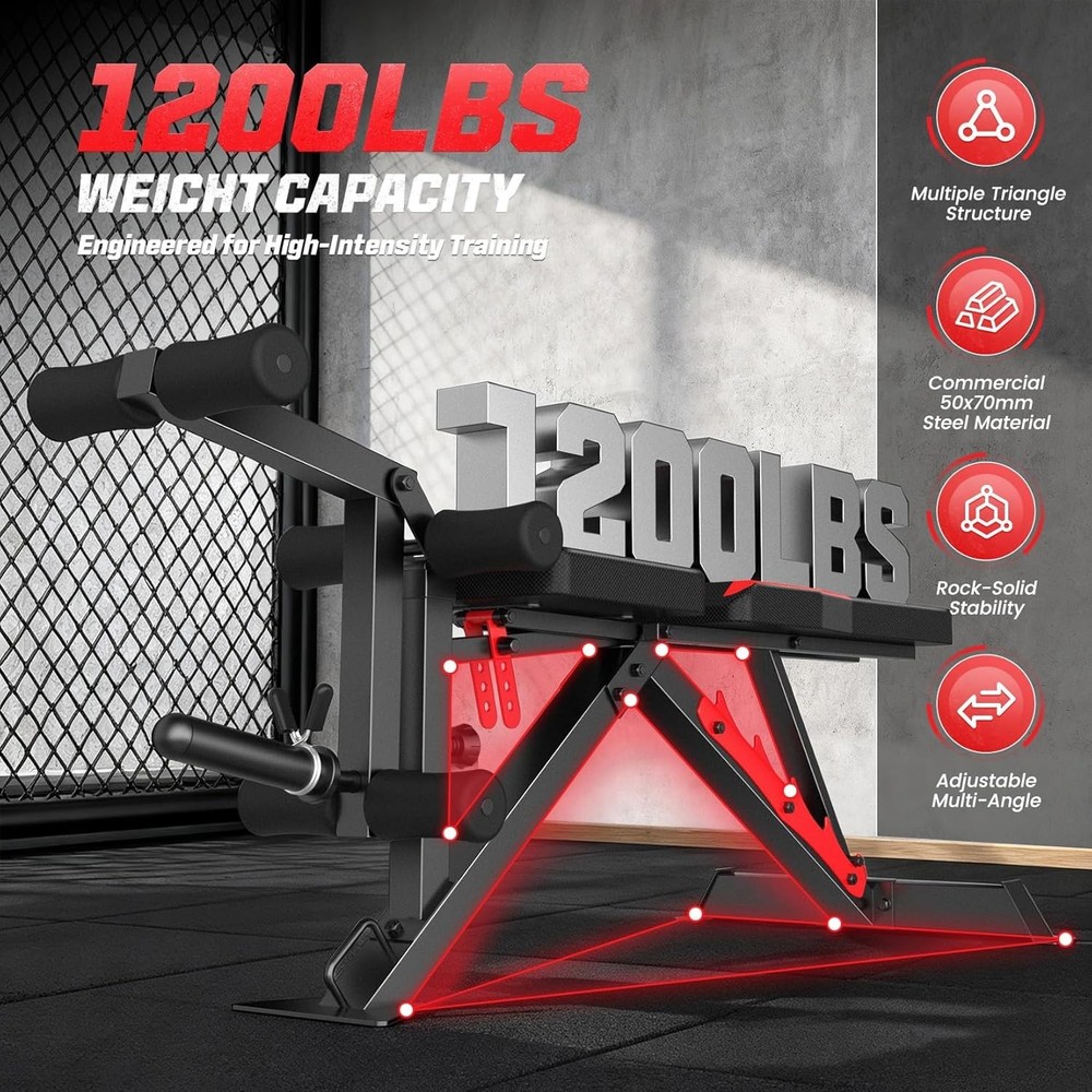Folding Weight Bench Adjustable with Wheels & Handle Workout Bench for Home Gym