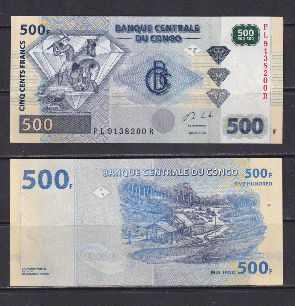 CONGO DR - 2020 500 Francs UNC Banknote