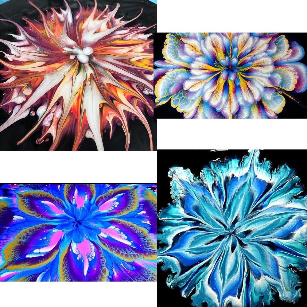 7Pcs Split Cup Flower Pour Silicone Paint Acrylic Pouring Strainers...