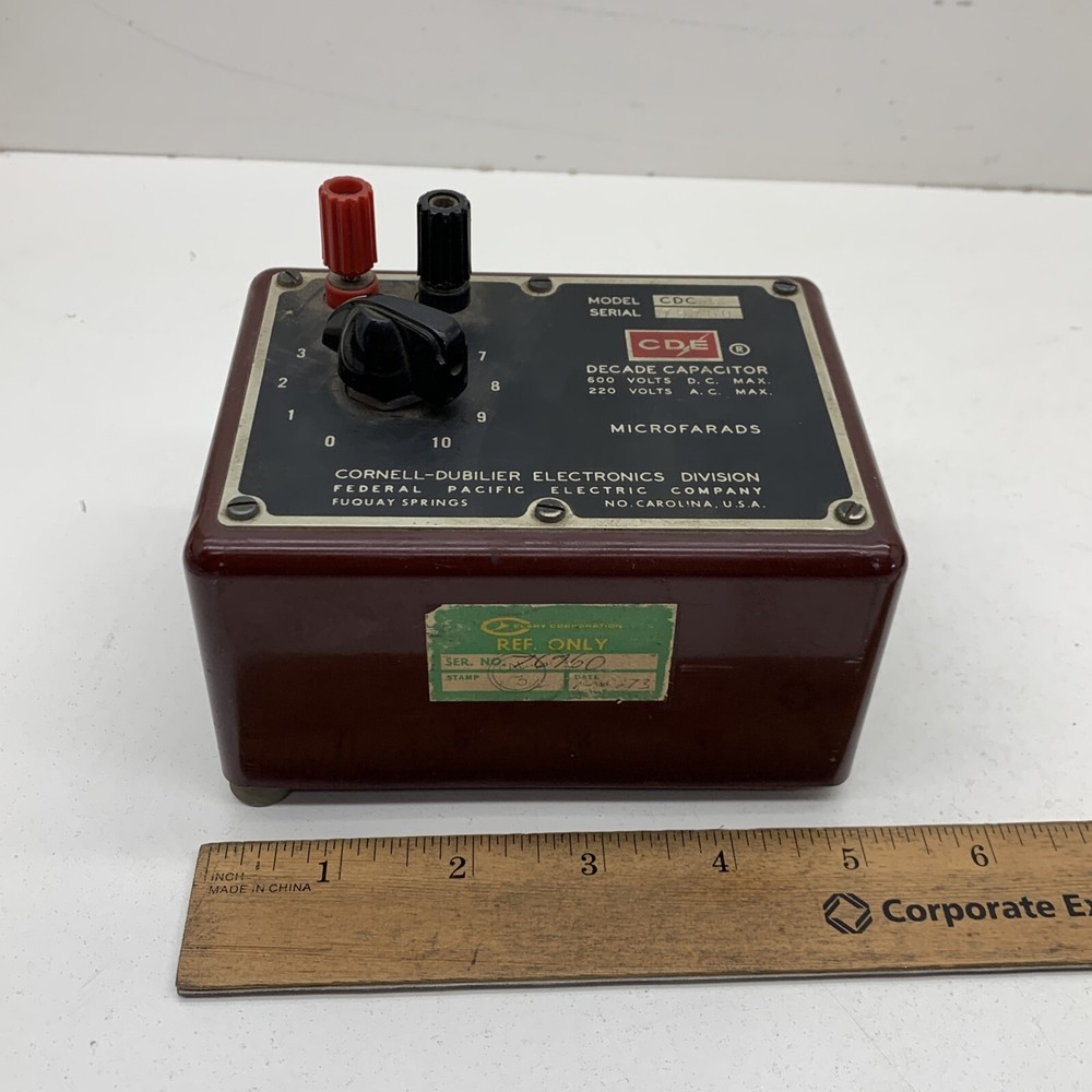 Cornell-Dubilier Electronics CDC-5 Decade Capacitor 600VDC 220VAC