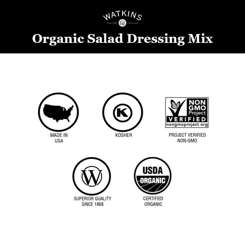 Organic Ranch Salad Dressing Mix, 0.85 Oz. Packets, 12-Pack