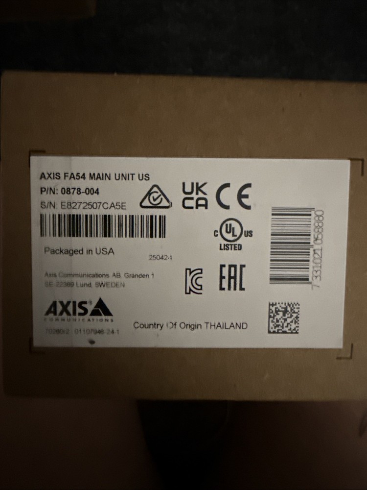 Axis FA54 Main Unit Part No. 0878-004 New Sealed On Box