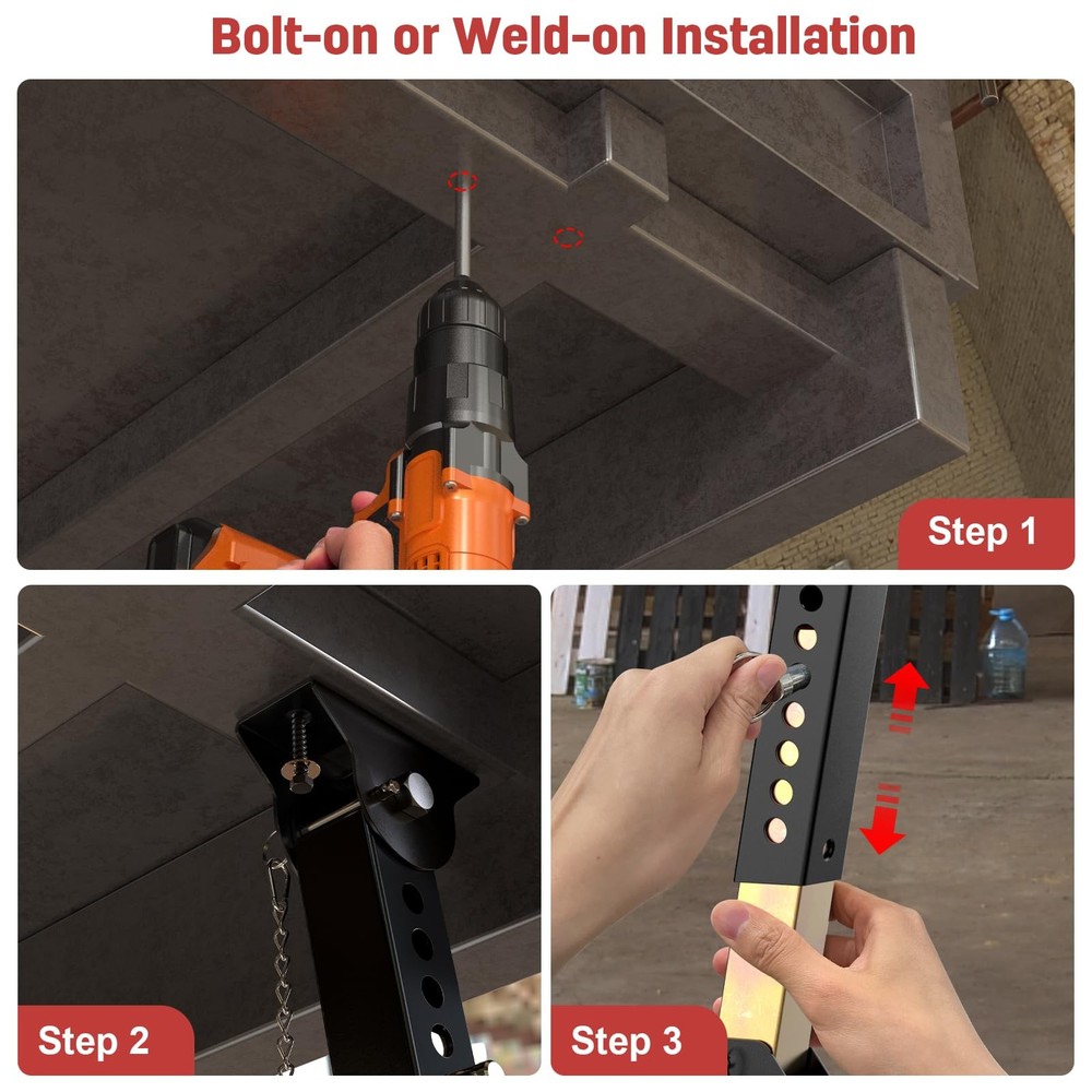 Telescoping RV Camper Accessories - 2 Pack Trailer Stabilizer Jacks, Black