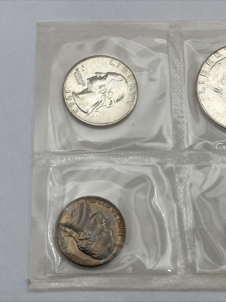 1963 US Silver Mint Sets Both P &D With Envelope