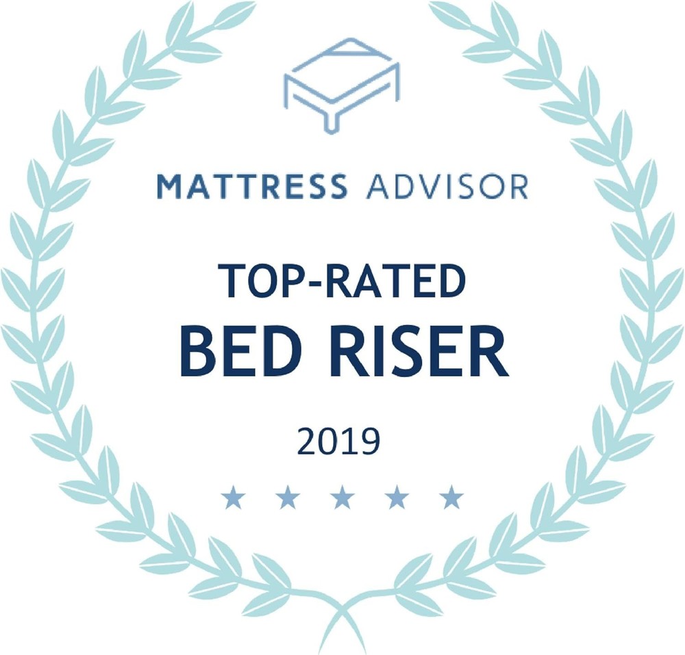 Whitmor Black Bed Risers, Set of 4 - 5.25” Elevation for Space Optimization