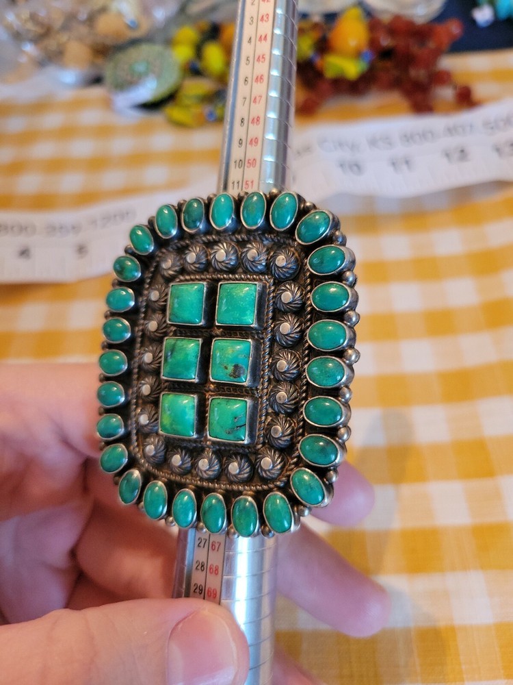 Anthony Skeets Navajo Southwestern Sterling Silver Statement Ring Size 8.75-9