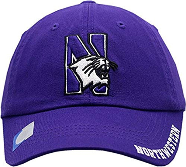 Northwestern N Cat Logo Adjustable Back Hat Purple