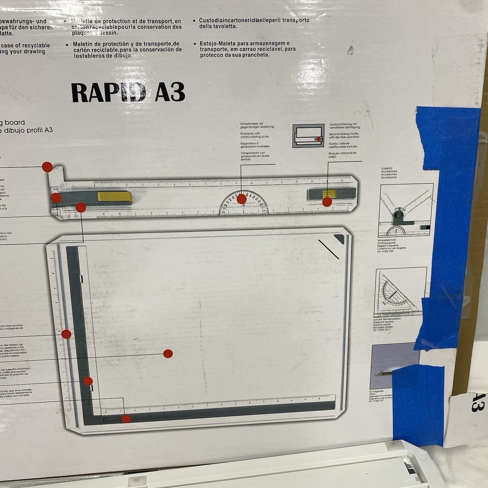 Portable Drawing Board Rapid A3 Multi-Function Metric Drafting Table