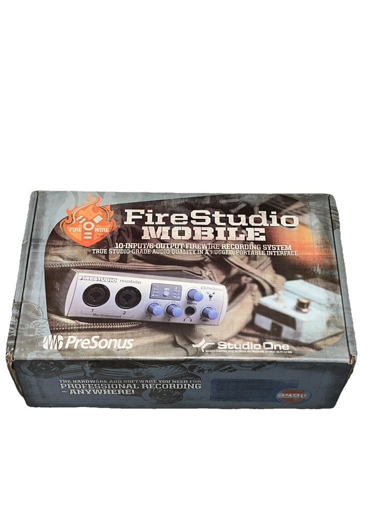PreSonus FireStudio Mobile 10x6 FireWire Recording Interface System MINT COND