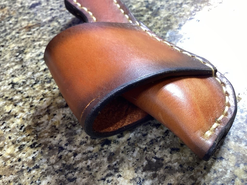 Leather Folding Knife Sheath Horizontal for Trapper Size (Sheath Only)