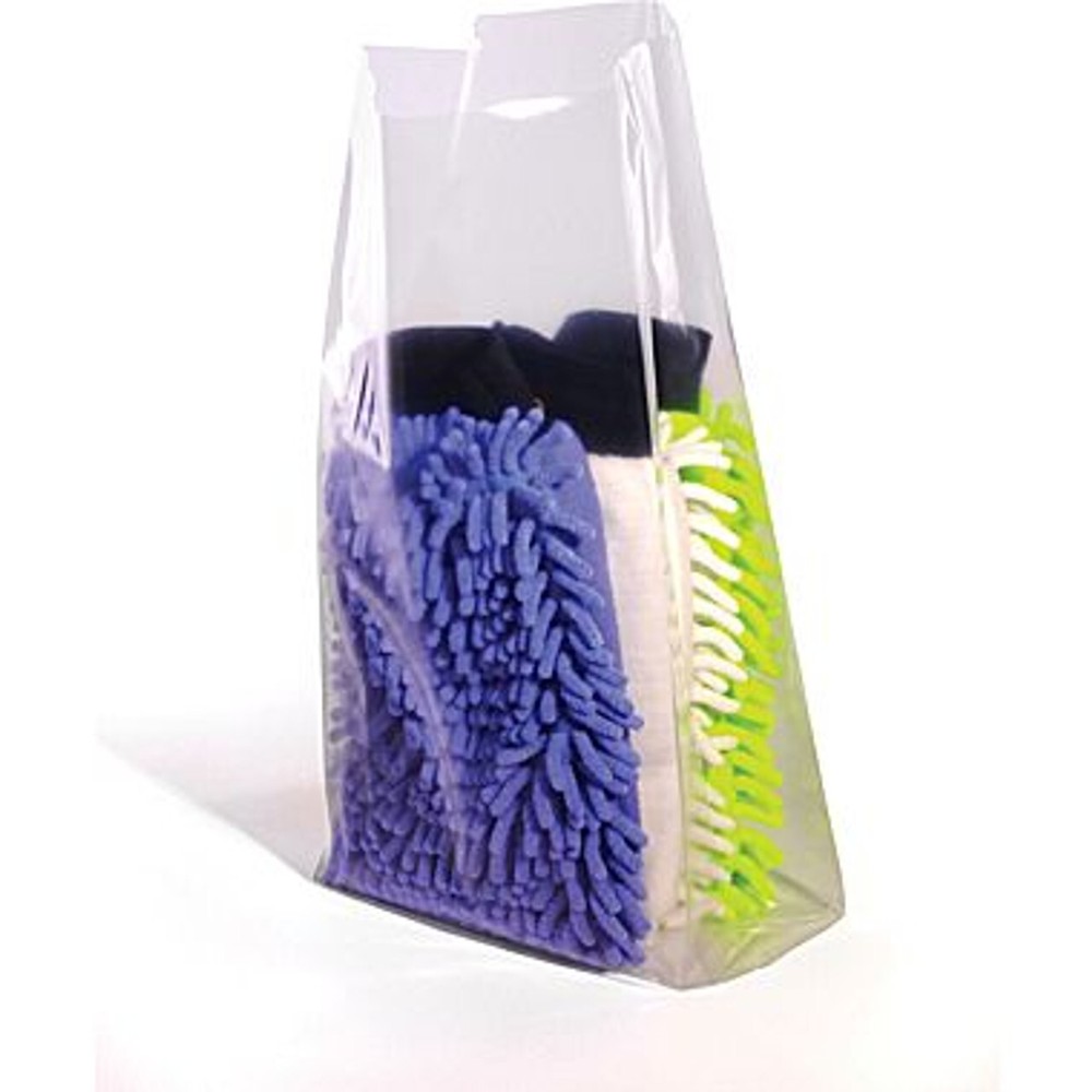 1.25 Mil Expandable Gusseted Poly Bags Clear Polyethylene Multiple Sizes LDPE