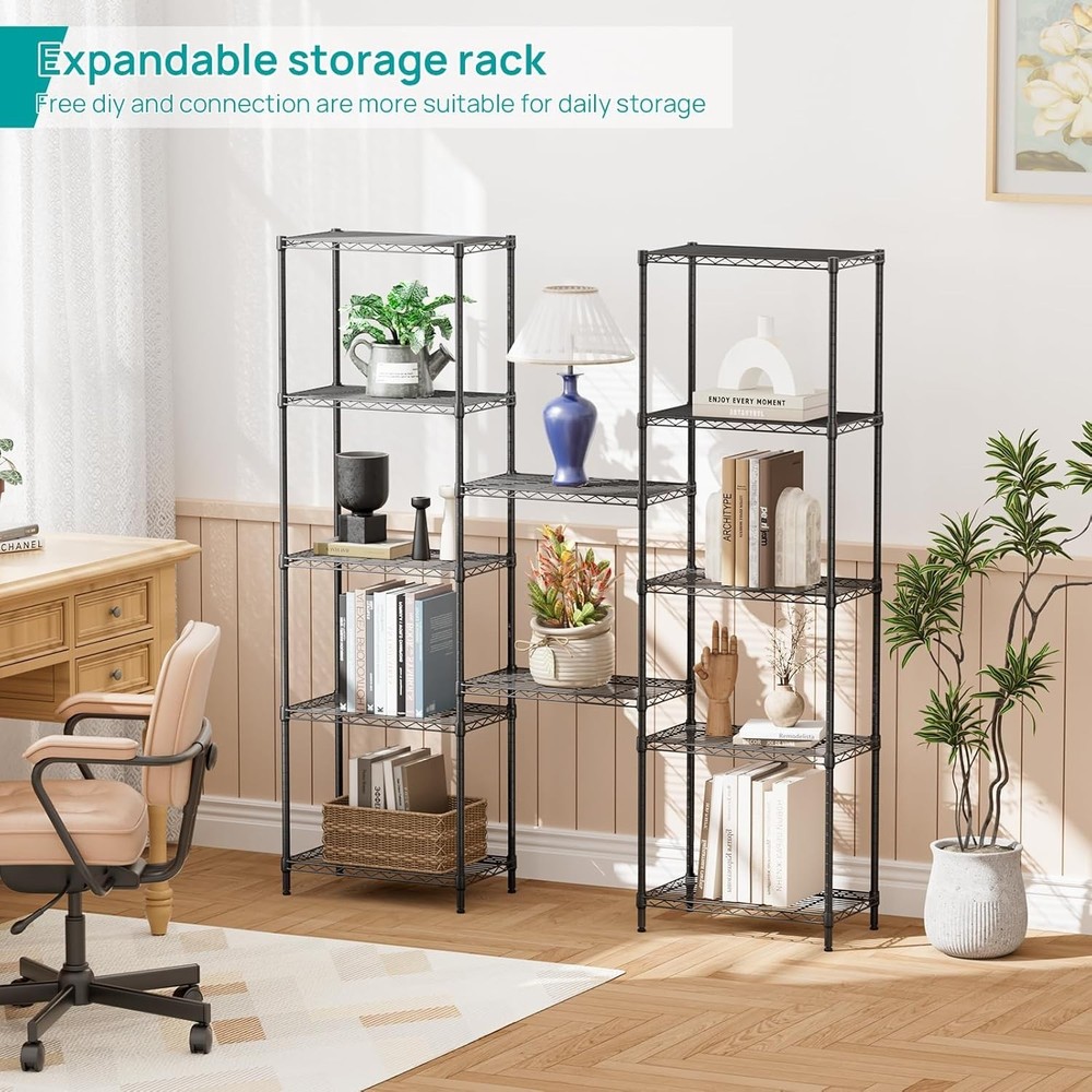 Rustproof 6 Tier Wire Shelf - Durable Storage for Kitchen, Garage, and Bathroom