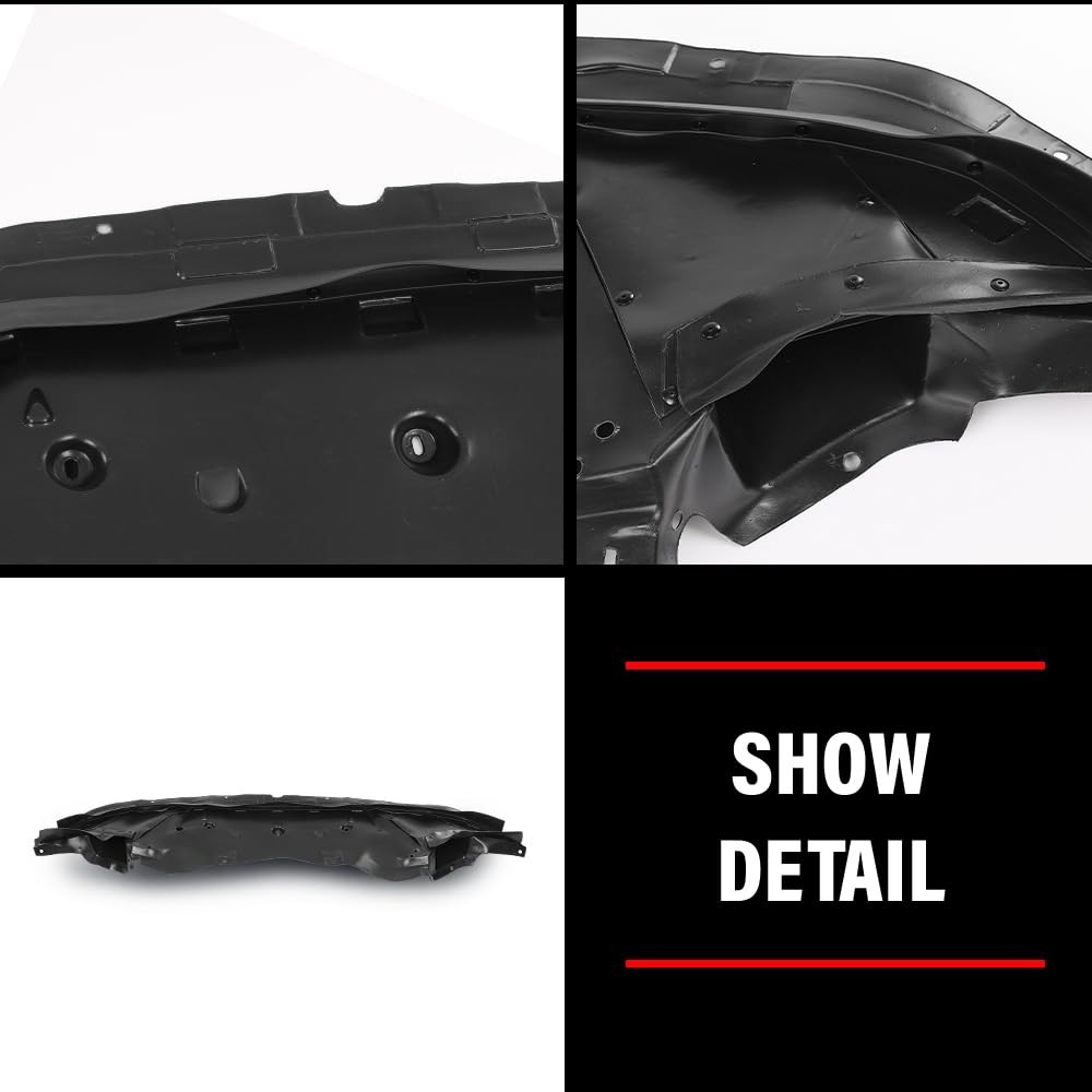 Radiator Support Front Splash Shield for Charger 2015-2023 Type 1 Black