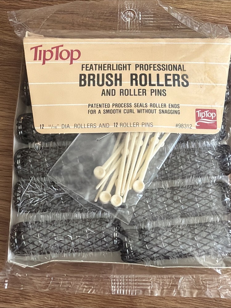 SEALED Tip Top Featherlight Professional 12 Brush Rollers & Pins 11/16” Diameter