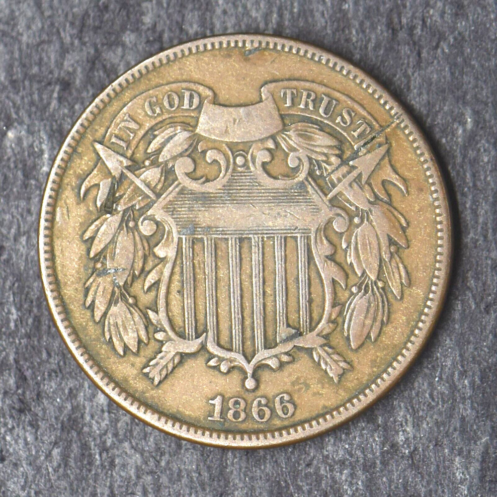 1866 2C Two Cent Piece - COINGIANTS -