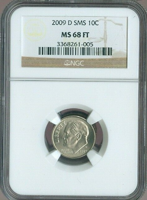 2009 D ROOSEVELT DIME NGC MS68 FT SMS QUALITY✔️
