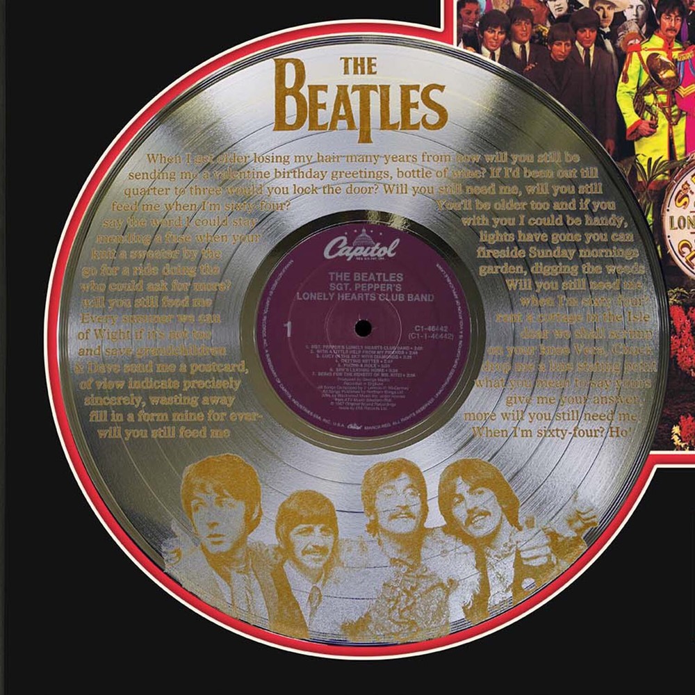 Beatles - When I'm 64 laser etched limited edition silver framed display