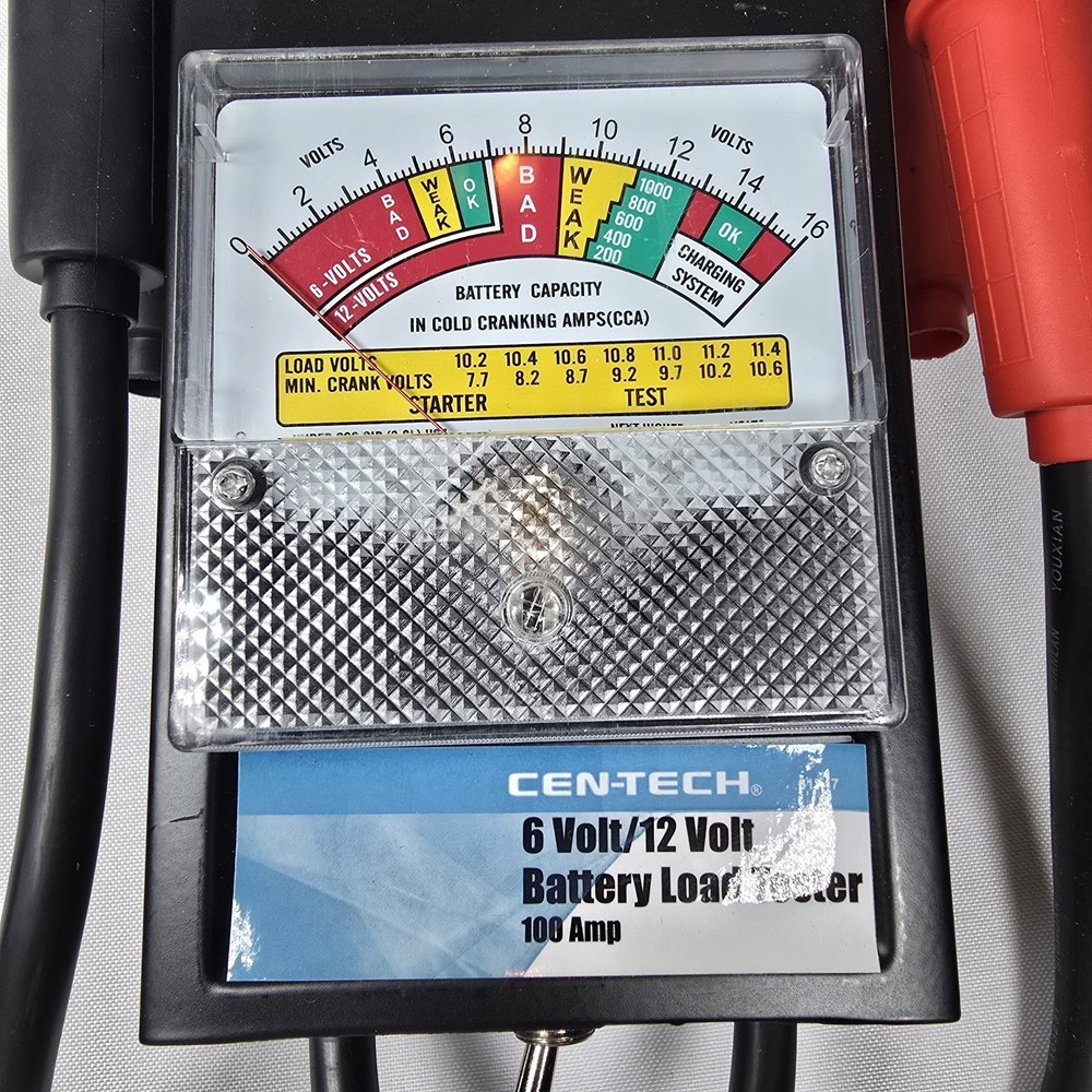 Cen-Tech Battery Load Tester 100 Amp Load Type 6 & 12 Volt 61747