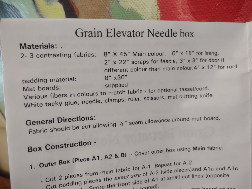Grain Elevator Needle Box Kit Sewing Craft Storage PMQuilting Storage