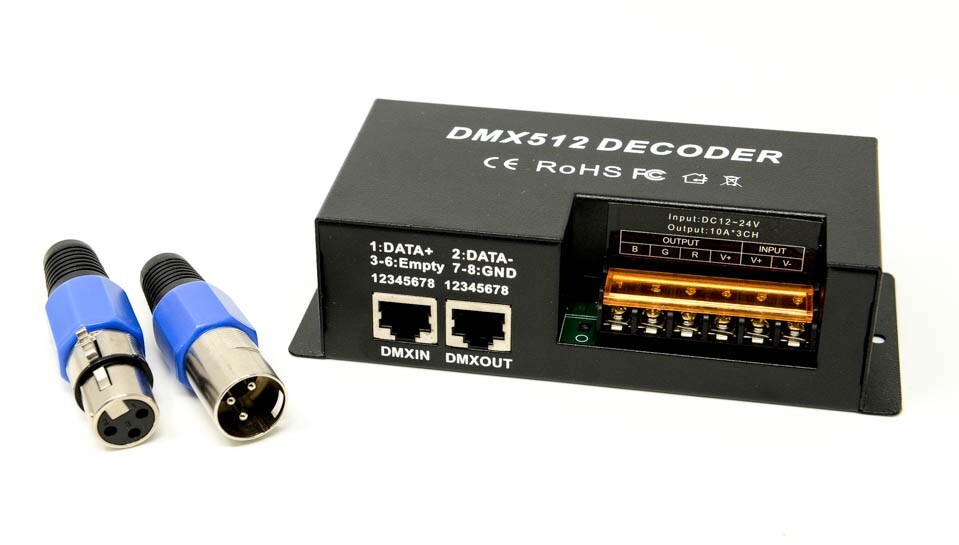 DMX Decoder RGBW PWM DMX512 Dimmer Driver RGBW LED Strip Light Controller