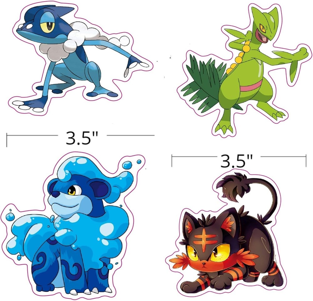 Laptop Stickers Decals Monster Assortment 64ct