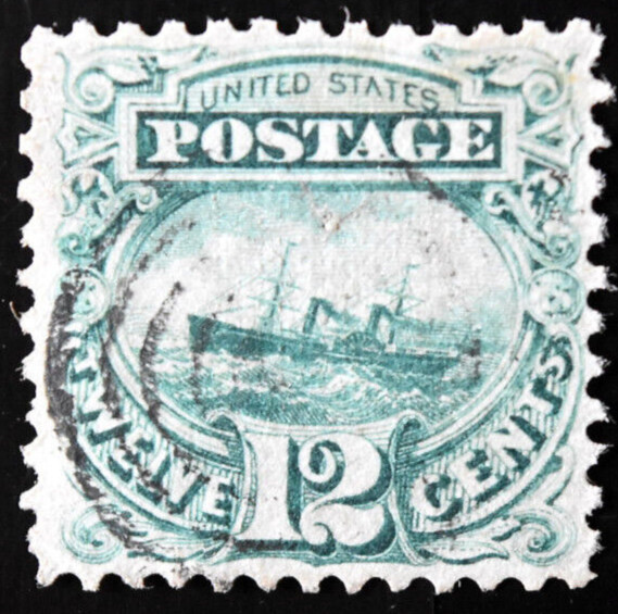 US SC# 117 12 Cents Stamp with Grill