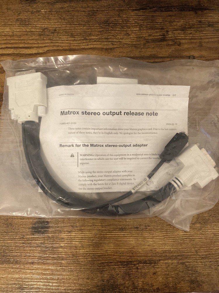 Matrox Stereo Output Adapter Accessory Pack