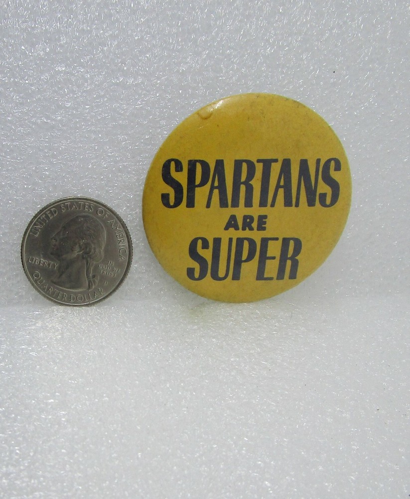 Spartans Are Super Button Pin