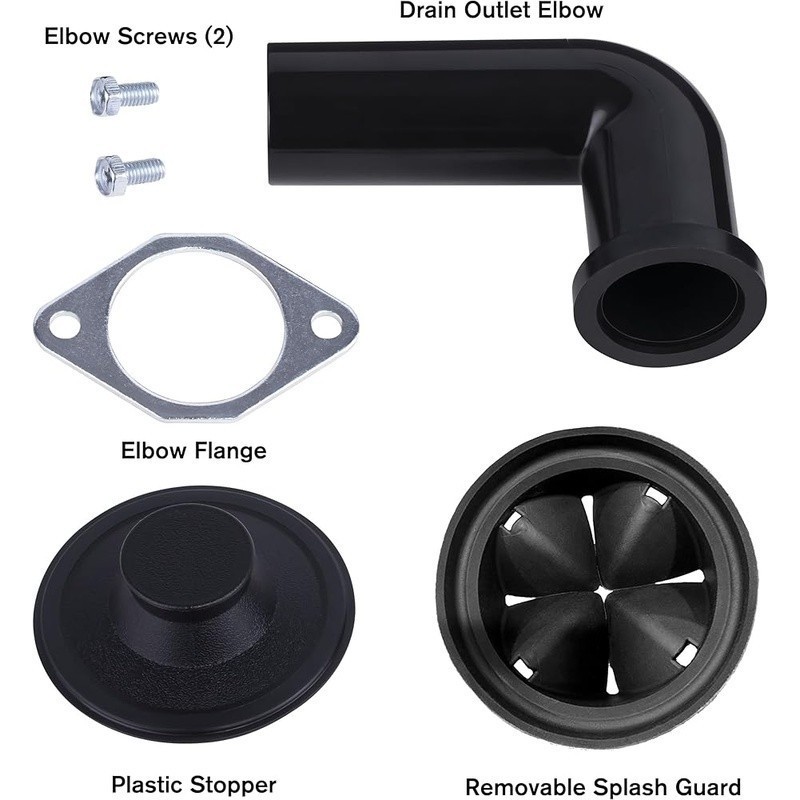 Compact 1/2 HP Garbage Disposal Continuous Feed Torque Master Grinding System US