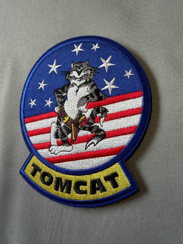 US NAVY F-14 TOMCAT Top Gun HOOK LOOP EMBROIDERED PATCH USN