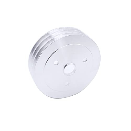 1 PC Crankshaft Pulley Billet Aluminum 3 Groove Short Water Pump Pulley