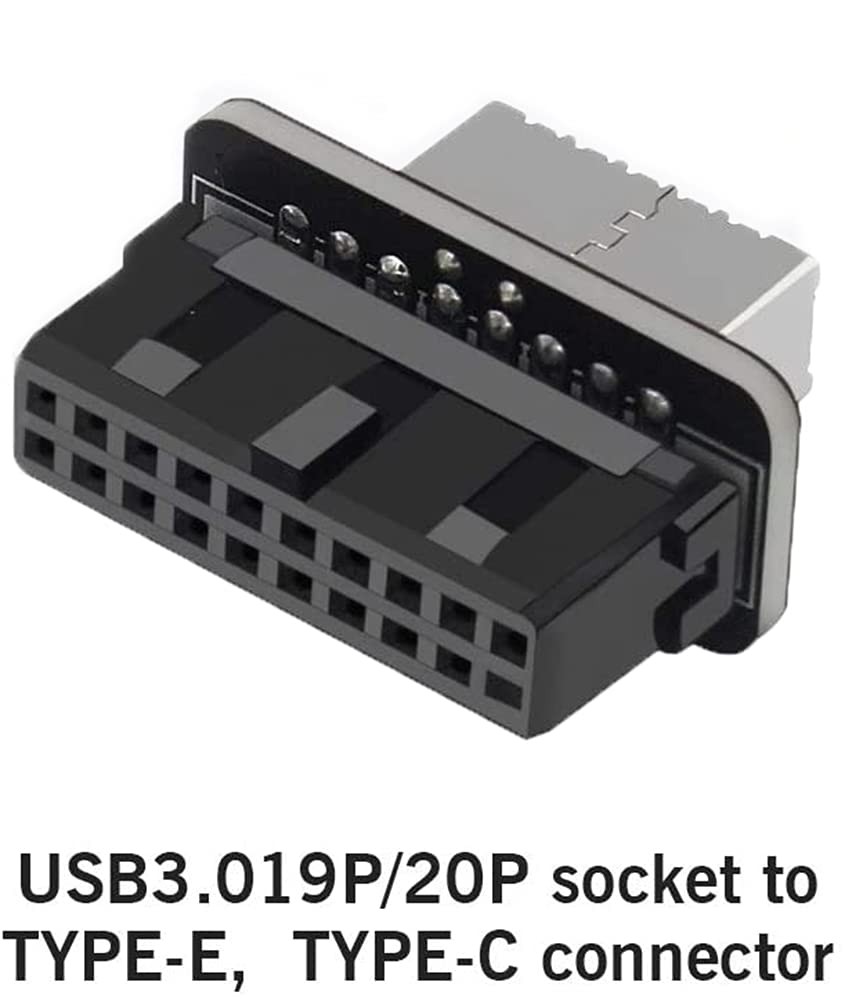 USB Front Panel Adapter, Vertical USB 3.1 Front Panel Socket Key-A -to 3.0 19...