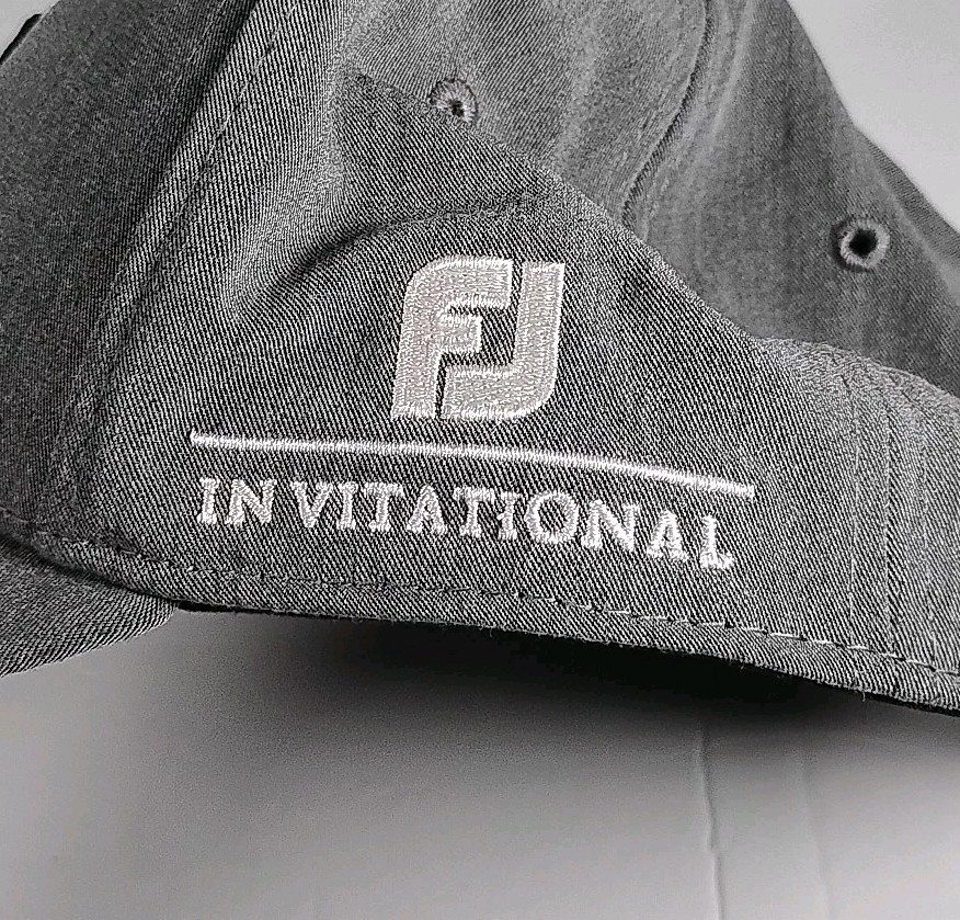 FJ FootJoy Invitational 2013 Gray Golf Hat Adjustable Strap