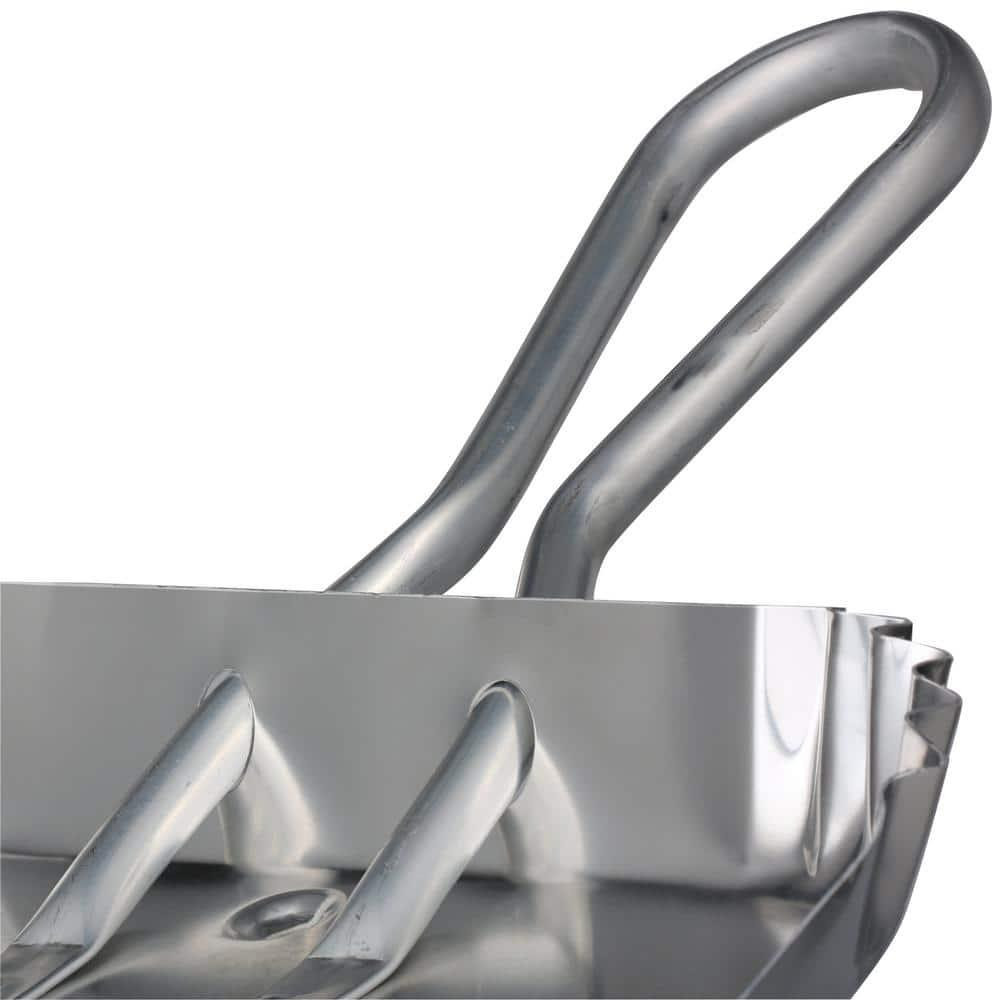 Aluminum Dust Pan Durable 17" Oversized Handle Cleaning Tool Commercial