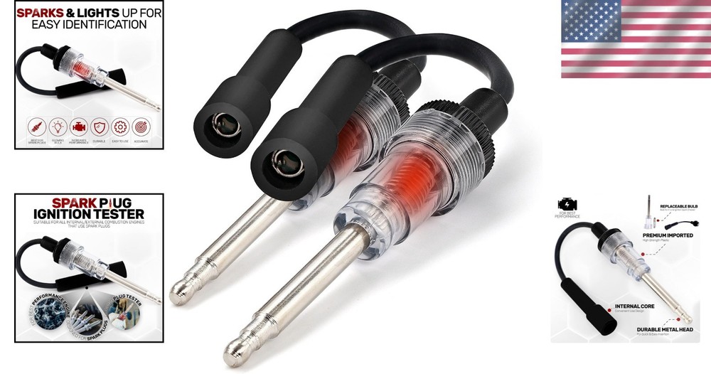 Ram-Pro Fool-Proof Spark Tester for 6-12 Volt Engines - 2 Pack Diagnostic Tools