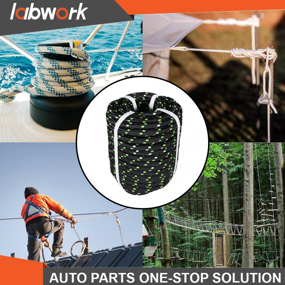 Labwork Double Braid Polyester Bull Rope 6180Lbs Breaking Strength 1/2" × 200'