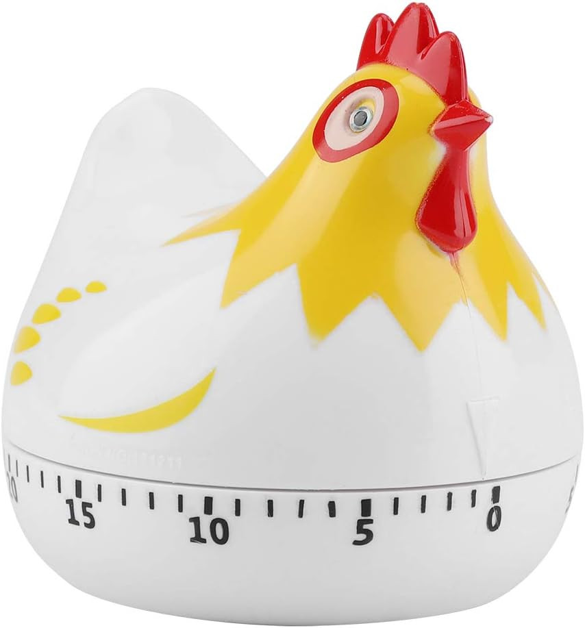 Cute Chicken-Shaped Kitchen Timer – 60-Minute Mechanical Countdown Timer for Coo