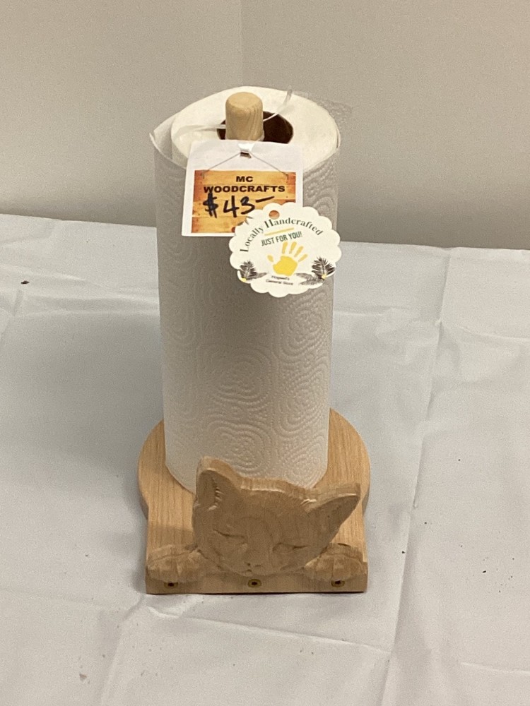 Custom Paper  Towel Holder with Cat face