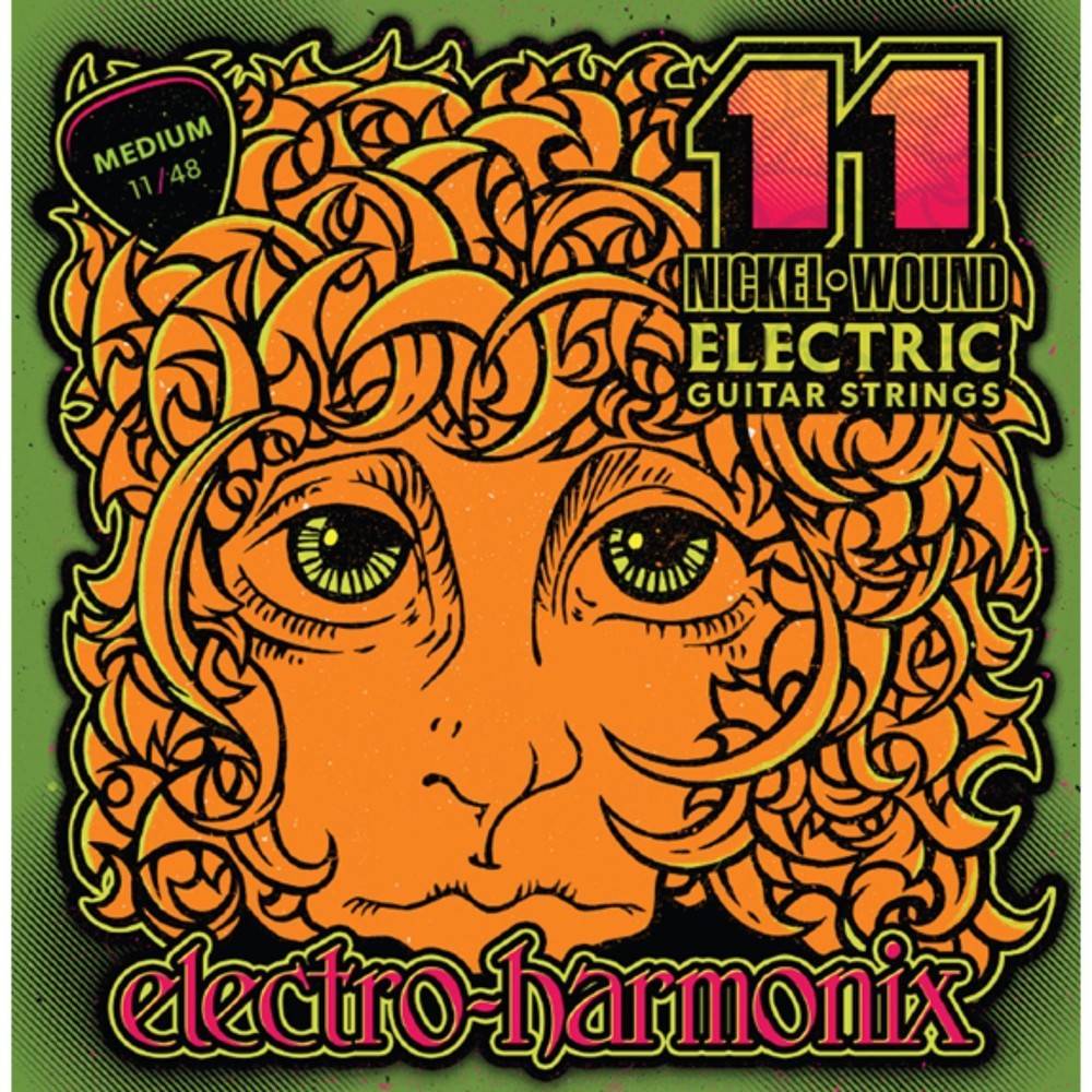 Electro-Harmonix NIC11 Nickel Wound Electric Guitar Strings, Medium, 11-48