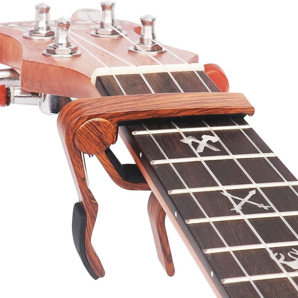 Durable Lightweight Ukulele Capo with Strong Spring - Protects Your Strings