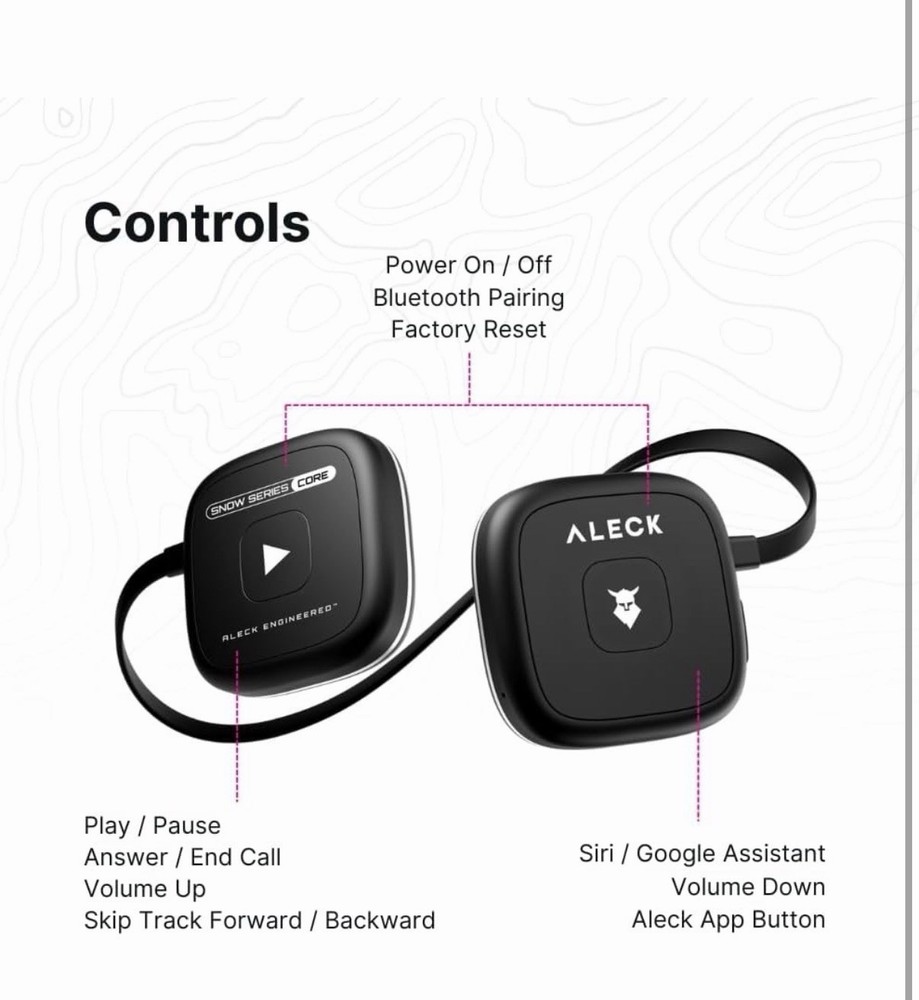 ALECK Snow Series Core Wireless Bluetooth Ski Helmet Speakers