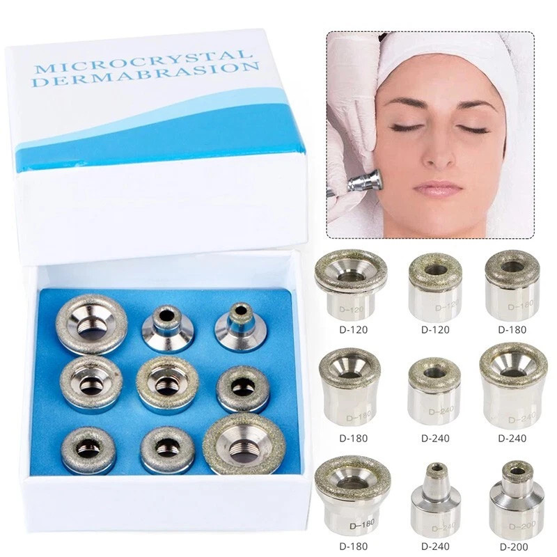 9pcs Microdermabrasion Diamond Replacement Tips Micro Dermabrasion Peeling Wands